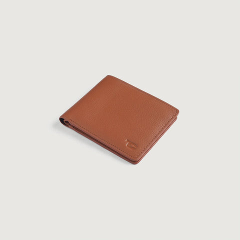 Voren Brown Leather Bi-fold Wallet