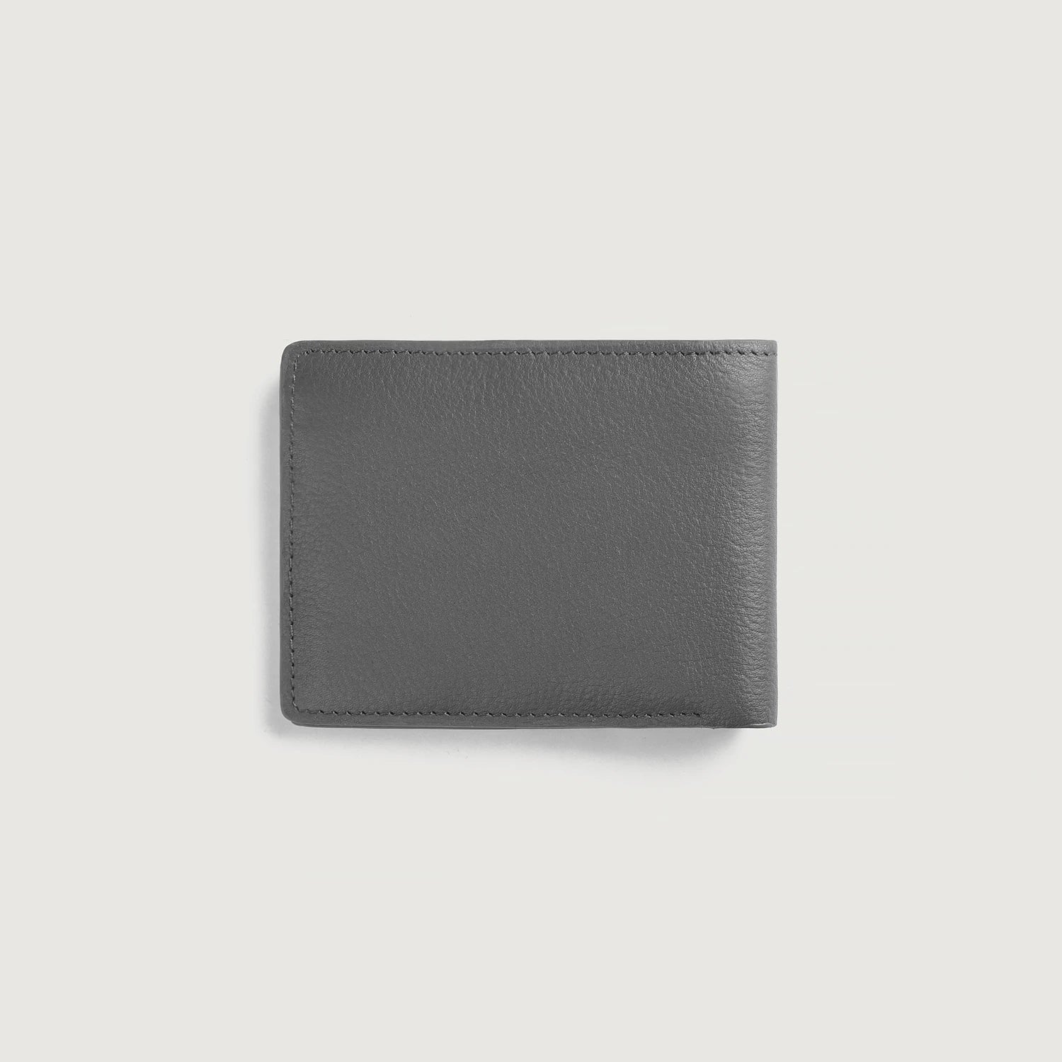 Voren Grey Leather Bi-fold Wallet