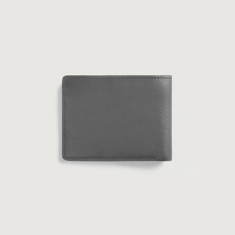 Voren Grey Leather Bi-fold Wallet