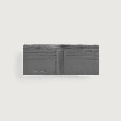 Voren Grey Leather Bi-fold Wallet