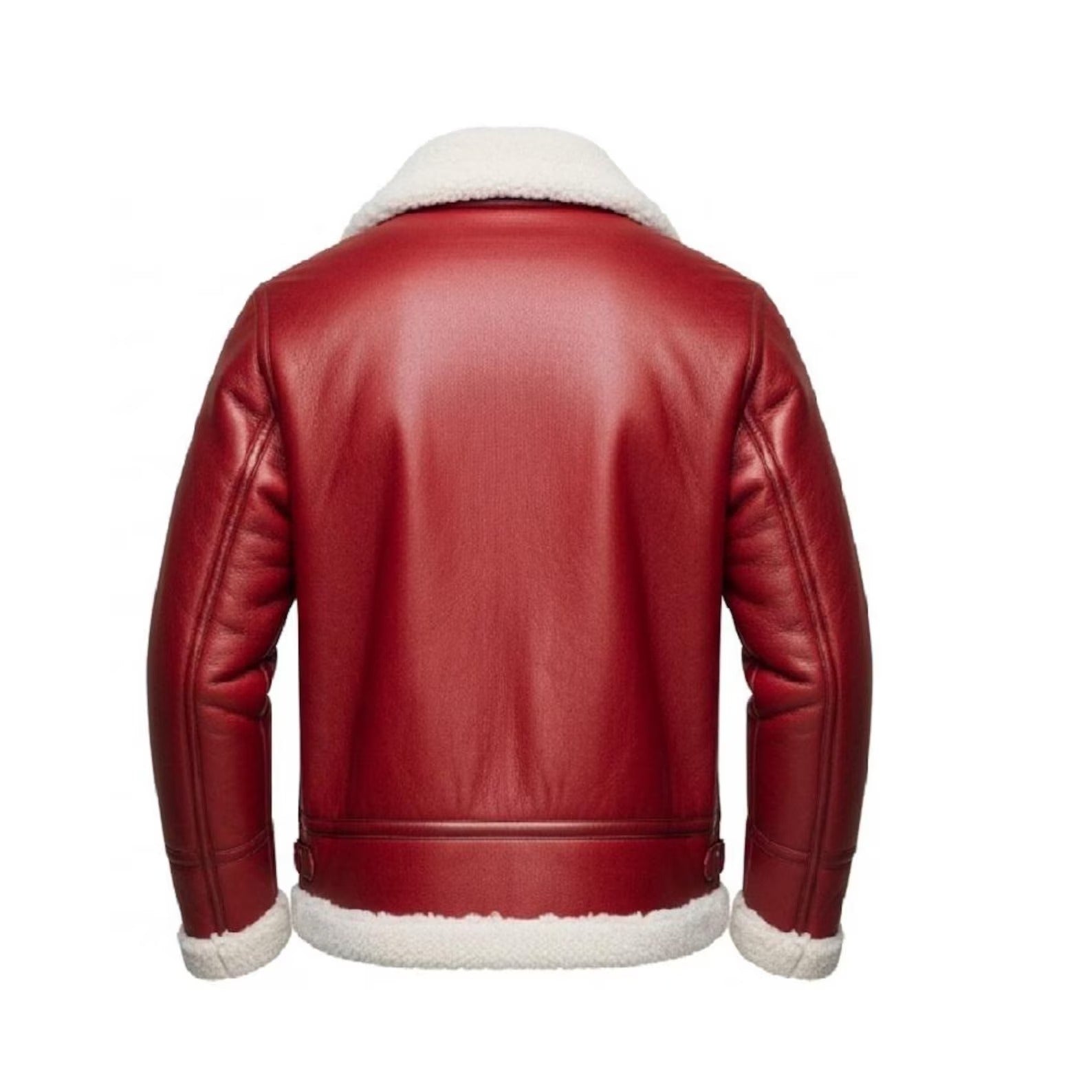 Christmas Leather Jacket Men – Red Santa Jacket