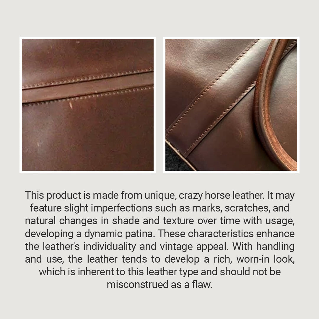 The Baxter Vintage Brown Leather Laptop Sleeve