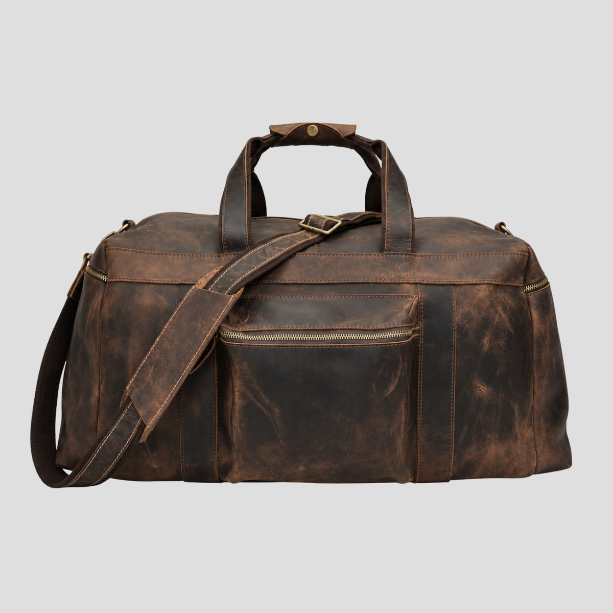 Whitaker Large Capacity Leather Weekender Duffle Bag