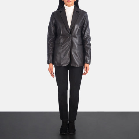 Norma Brown Leather Blazer