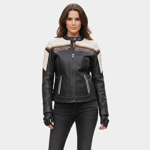 Women's H-D Triple Vent Miss Enthusiast II Leather Riding Jacket