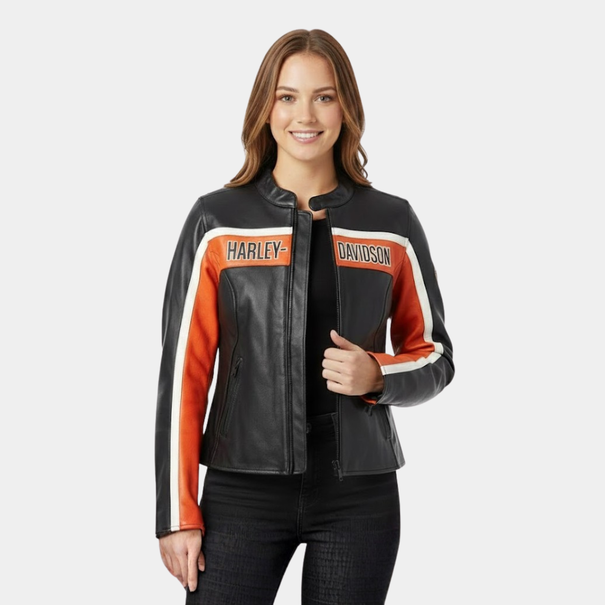 Women's H-D® Trenton Leather Riding Jacket