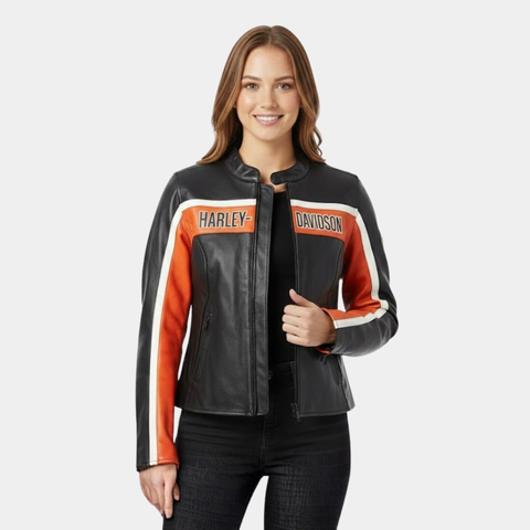 Women's H-D® Trenton Leather Riding Jacket