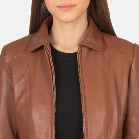 Colette Brown Leather Jacket
