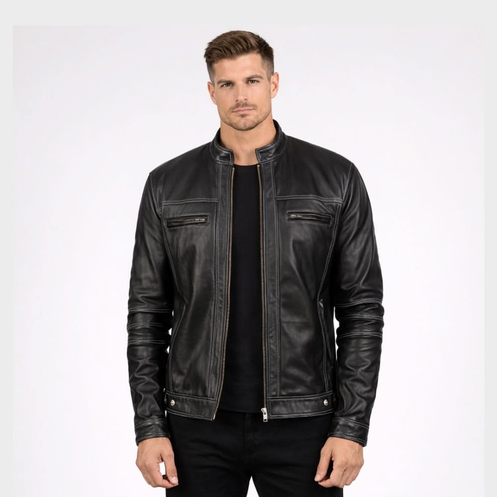 Youngster Black Leather Biker Jacket