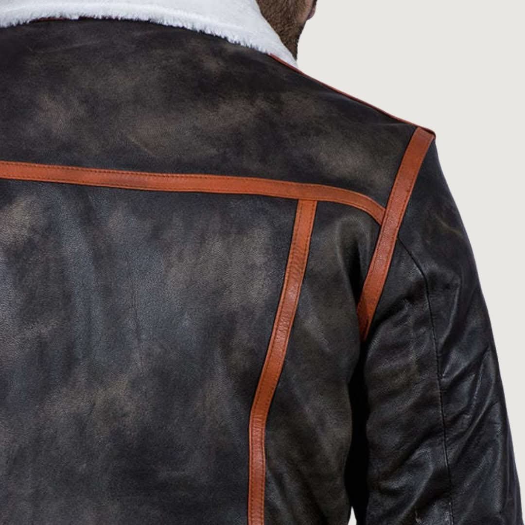 Alpine Brown Fur Leather Jacket - Leather Clan