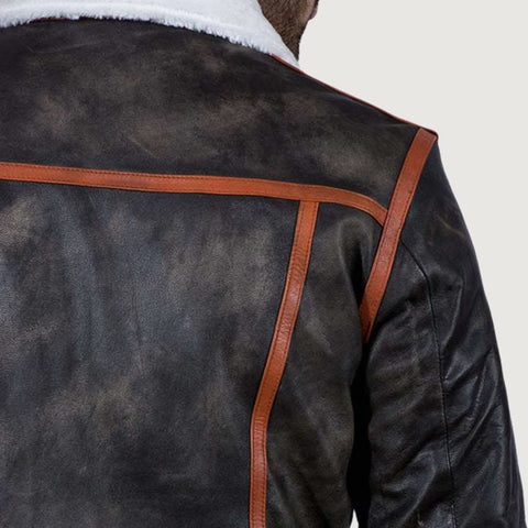 Alpine Brown Fur Leather Jacket - Leather Clan