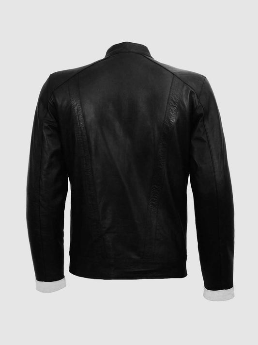 Men's Black Biker Leather Jacket – Motorcycle Casual Style