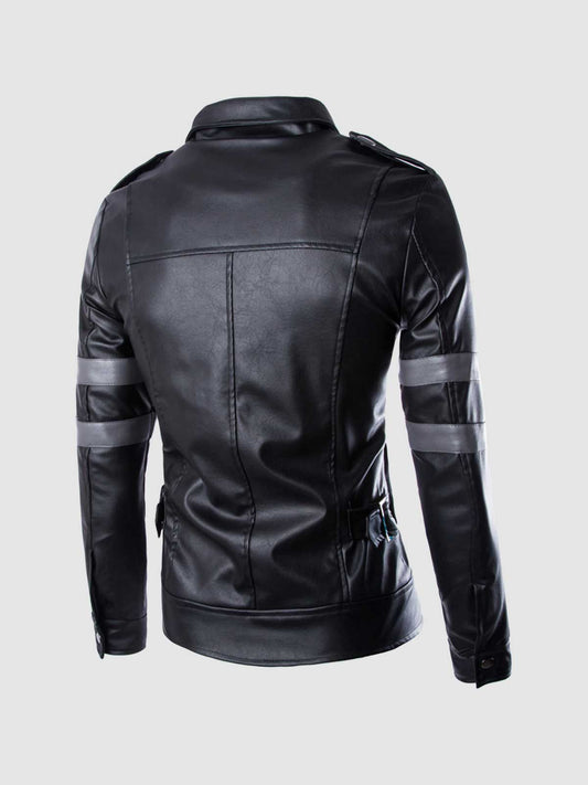 Men's Black Leather Jacket – Classic Casual Style