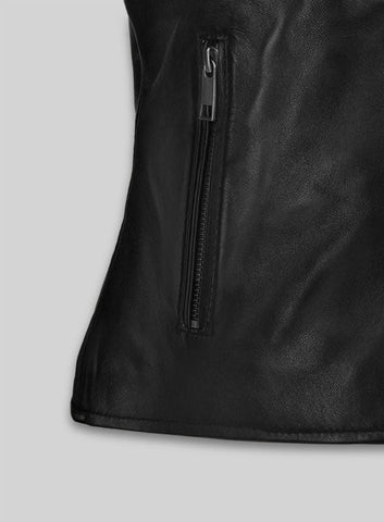 Carrie Anne Moss The Matrix Resurrections Leather Jacket