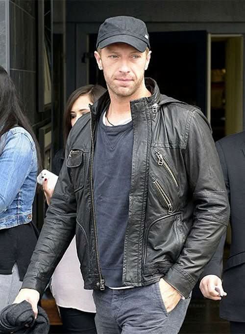 Chris Martin Leather Jacket - Leather Clan