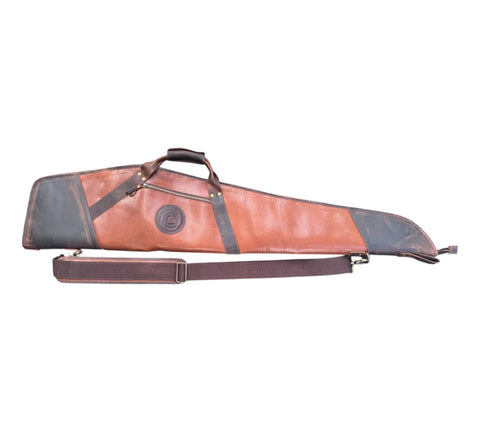 Leather Rifle Scoped Case