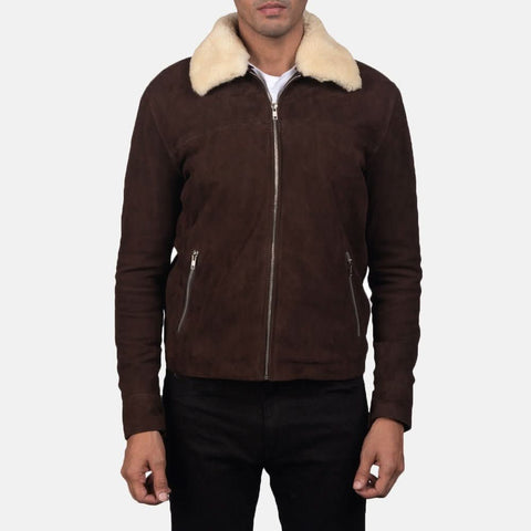 Coffner Brown Shearling Fur Jacket - Leather Clan