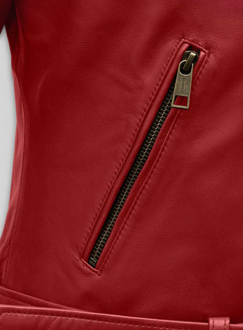 Emilia Clarke Last Christmas Leather Jacket