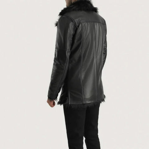 Fircliff Black Leather Coat - Leather Clan