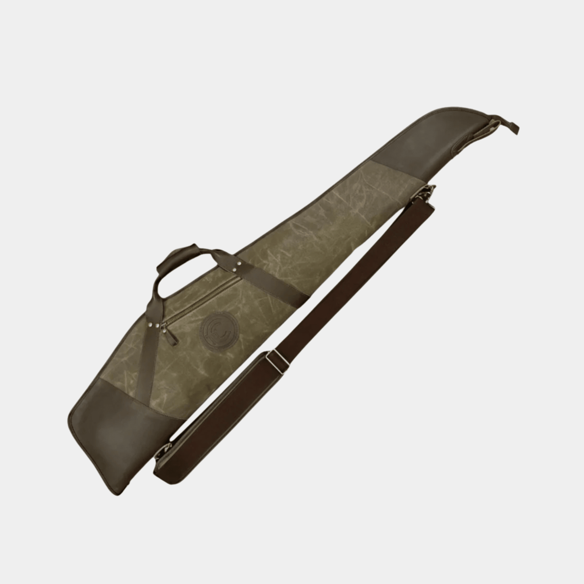 Green Waxed Canvas Rifle Scoped Case - Leather Clan