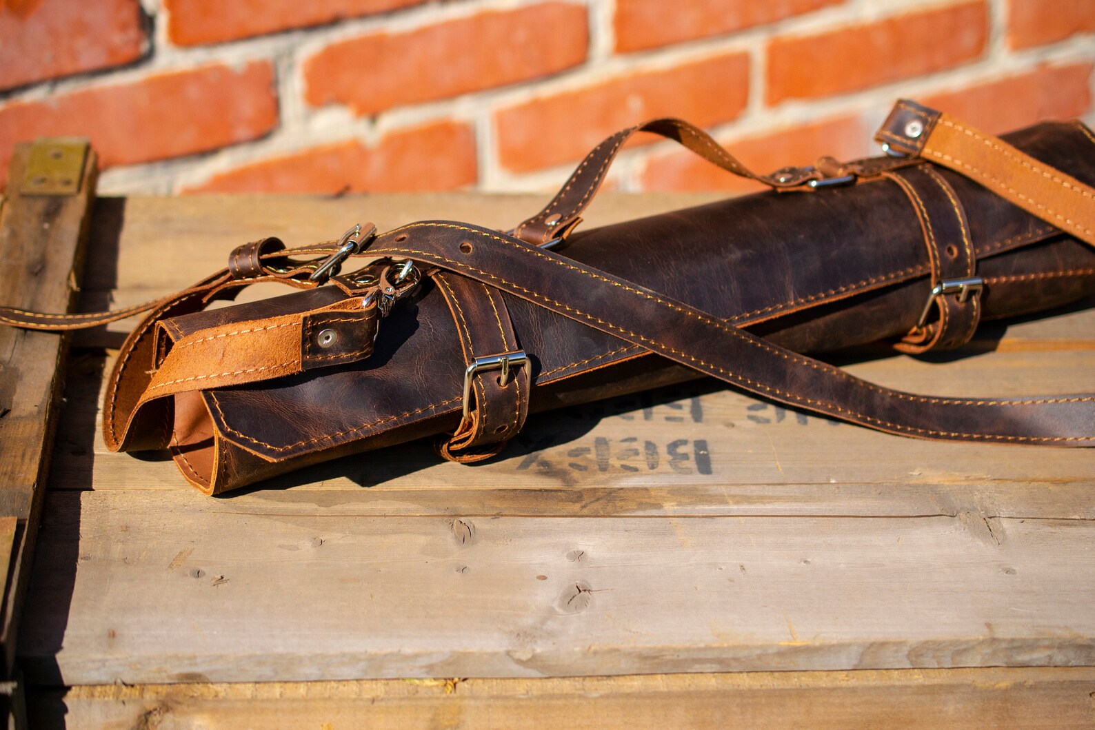 Custom Knife Leather Roll