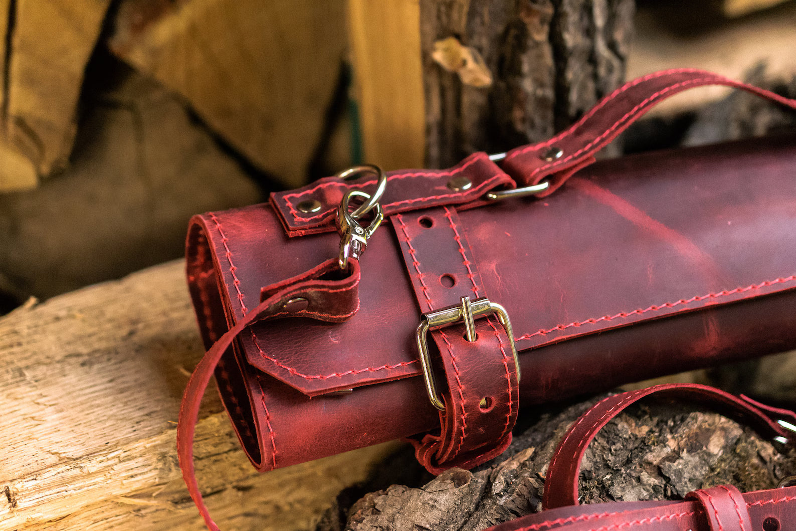 Kitchen Accessories Leather Chef Knife Roll