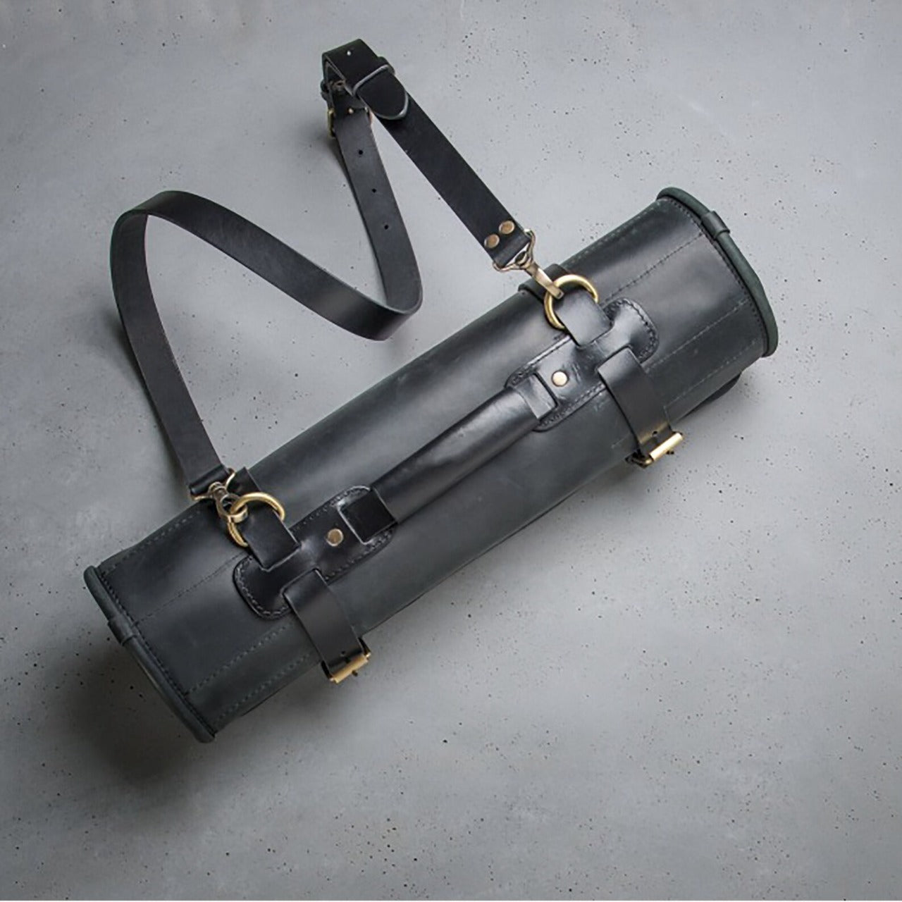 Waxed Canvas and Leather Chef Knife Roll