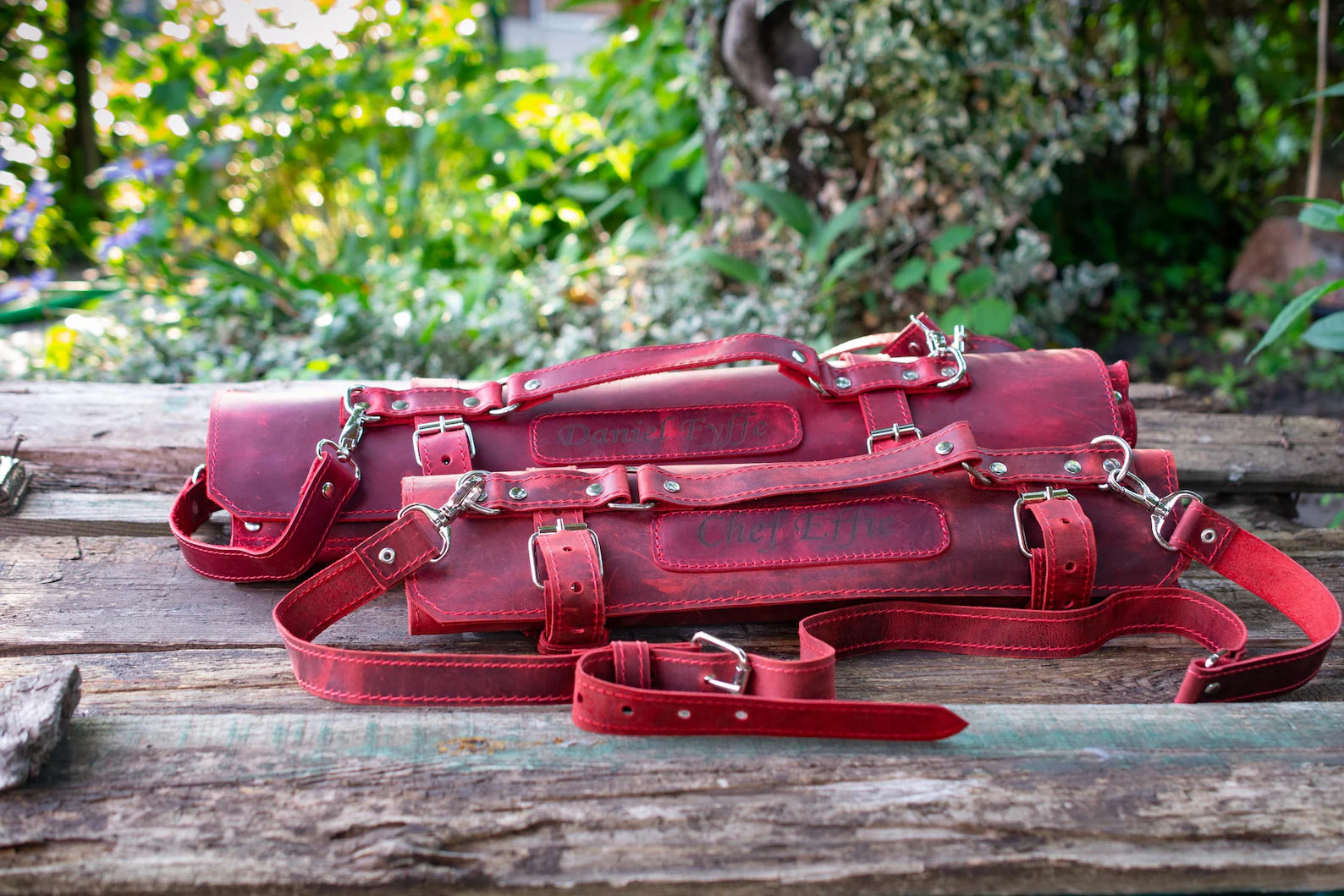 Kitchen Accessories Leather Chef Knife Roll