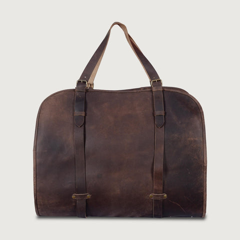 Leather Firewood Carrier with Adjustable Handles