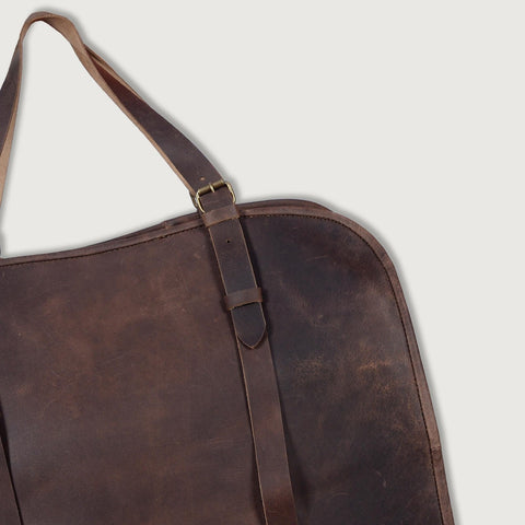 Leather Firewood Carrier with Adjustable Handles