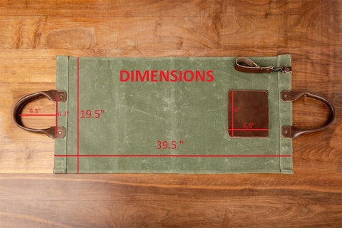 Leather and Waxed Canvas Firewood Carrier