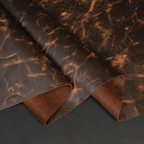 Buffalo Leather Log Carrier | Handcrafted Firewood Tote