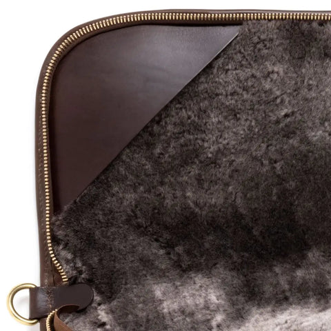 Leather Shotgun Case Dark Brown