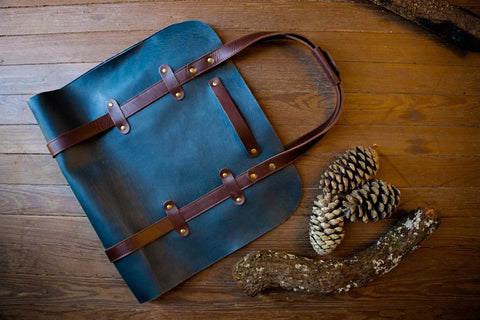 Full Grain Leather Wood Log Carrier