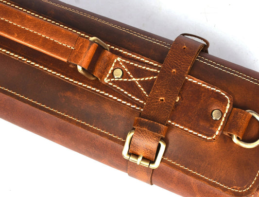Torino Ranch Leather Chef Knife Roll