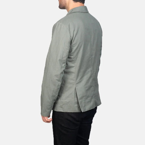Kajetan Grey Safari Jacket - Leather Clan