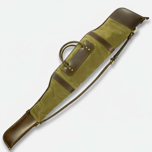 Leather Rifle Case Green - Leather Clan
