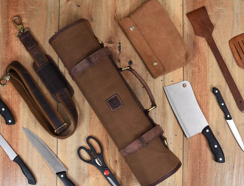 Tuscania Leather Knife Roll