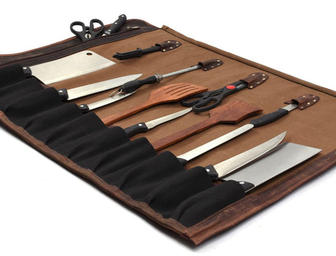 Tuscania Leather Knife Roll