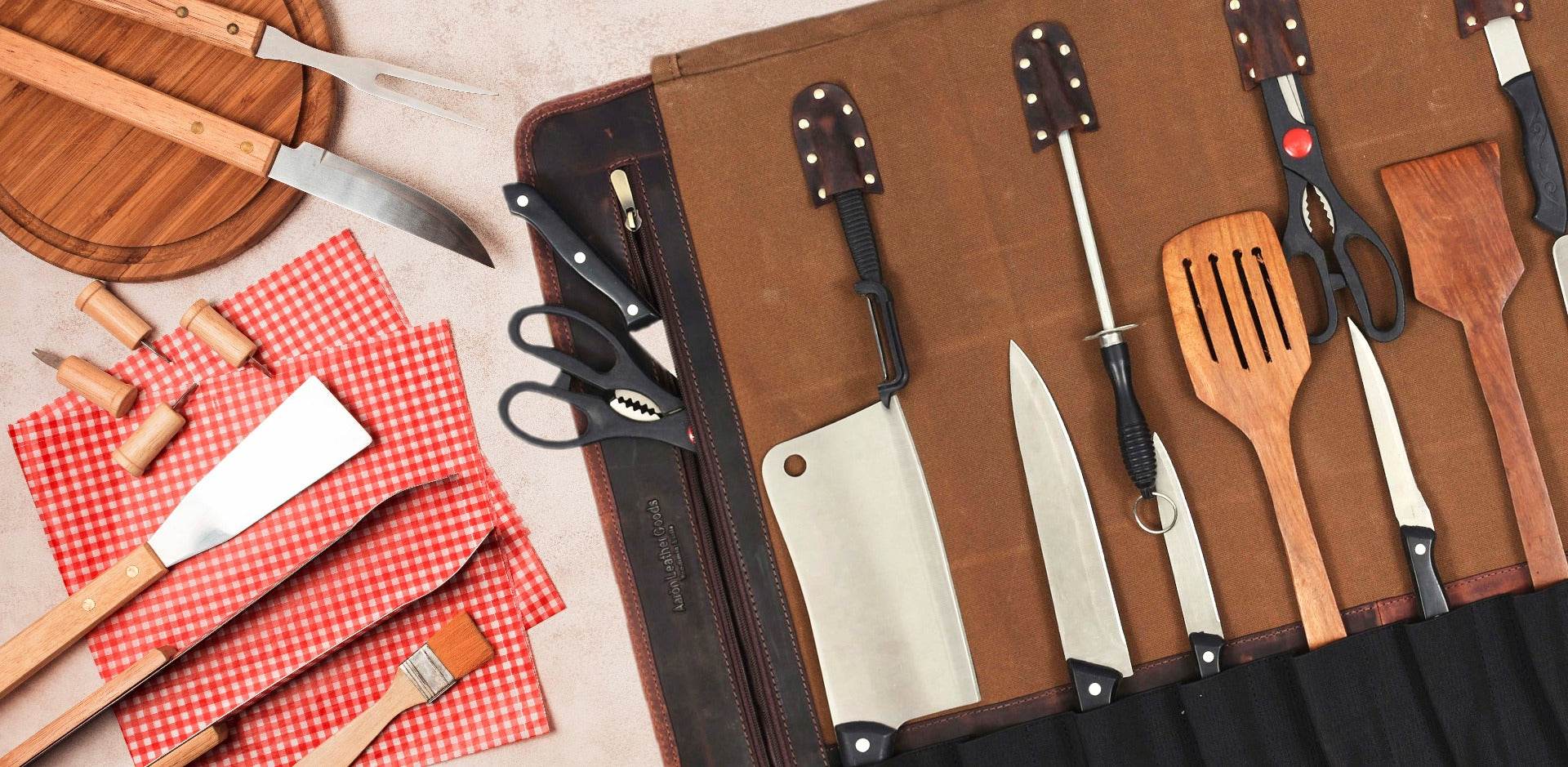 Tuscania Leather Knife Roll