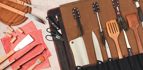 Tuscania Leather Knife Roll