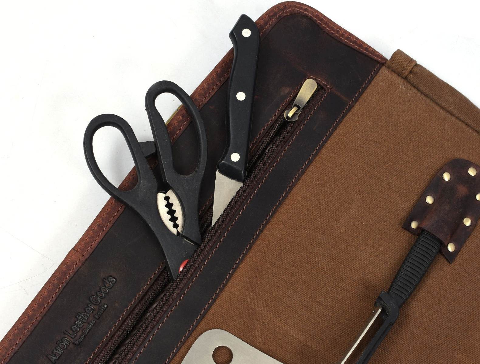 Tuscania Leather Knife Roll