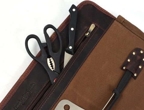 Tuscania Leather Knife Roll