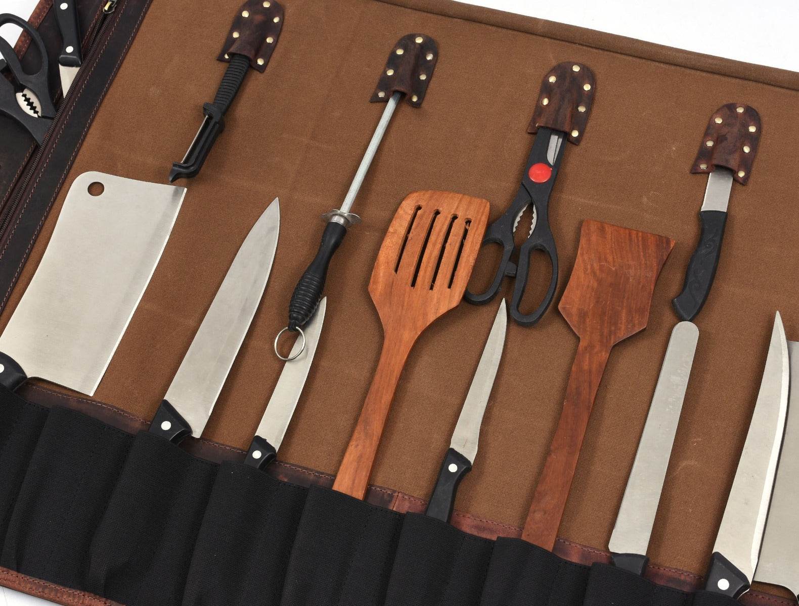 Tuscania Leather Knife Roll