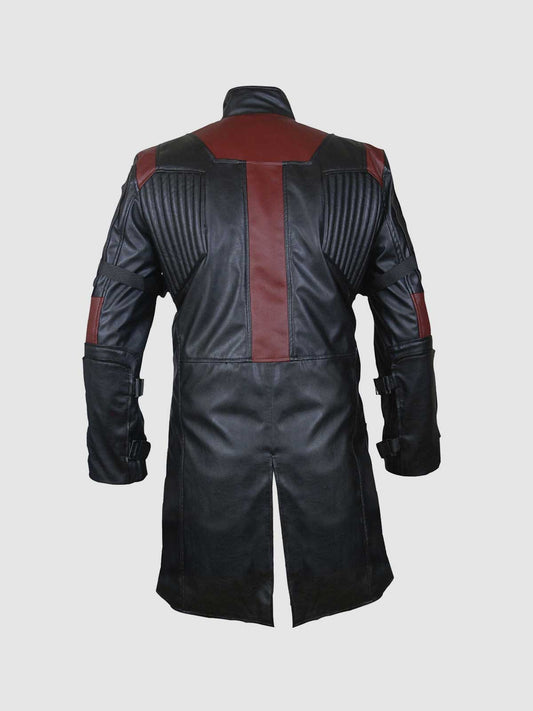 Men's Black Leather Coat – Classic Celebrity Style