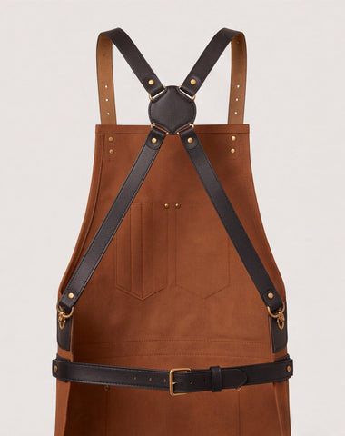 Brown Canvas Crossbody Blacksmith Apron