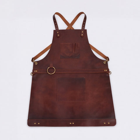 Full Grain Tan Brown Woodworking Leather Apron