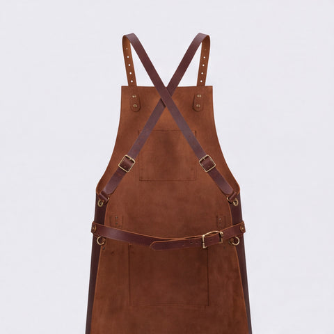 Full Grain Tan Brown Woodworking Leather Apron