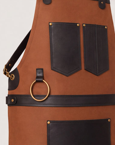 Brown Canvas Crossbody Blacksmith Apron