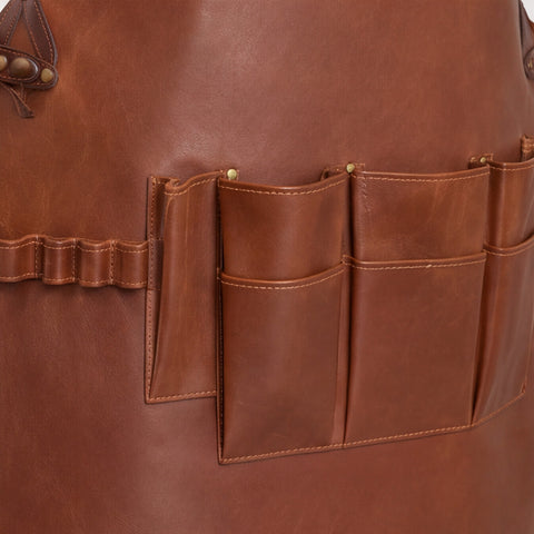 8 Pocket Leather Barber Apron
